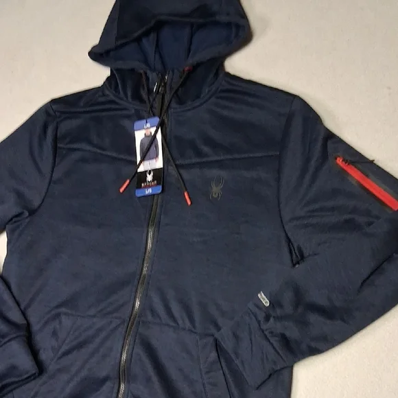 Spyder Dark Blue Jacket with Red Highlights - Picture 2 of 4